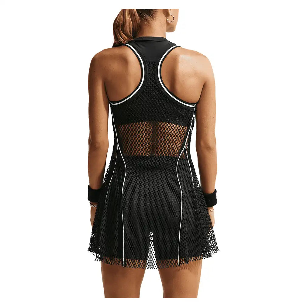 Women's New York Court Slam Dress Black and Brilliant Orange