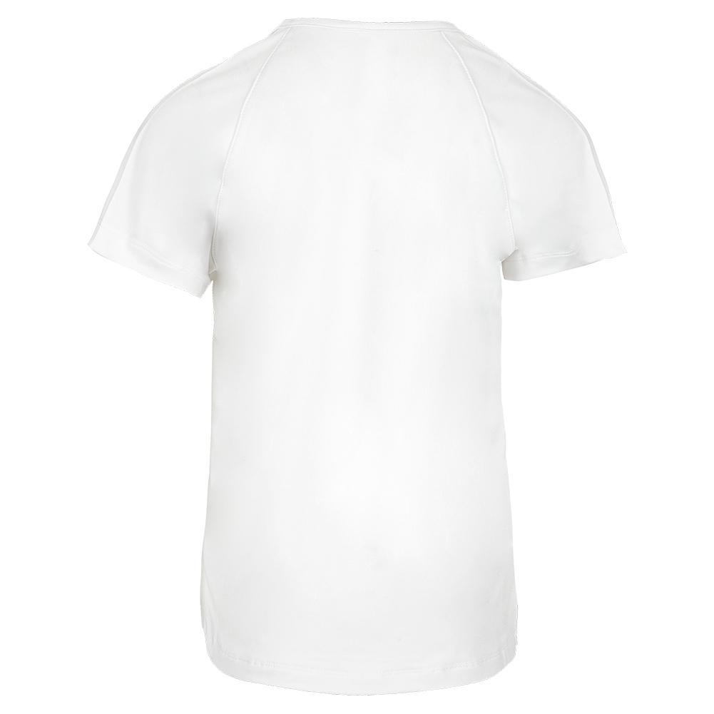 Girls' Notched Collar Top White