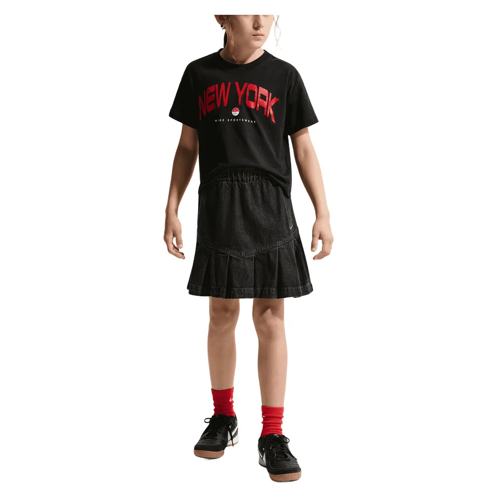 Girls' New York Sportswear Tee Black, Nike, Pickleball Express, IQ5271-010H26-2