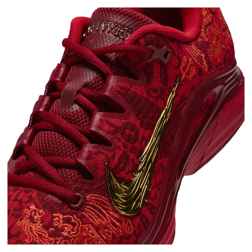Women's Qinwen Zheng Zoom Vapor 12 Shoes University Red and Metallic Gold, Nike, Pickleball Express, IQ9093-600H26-1
