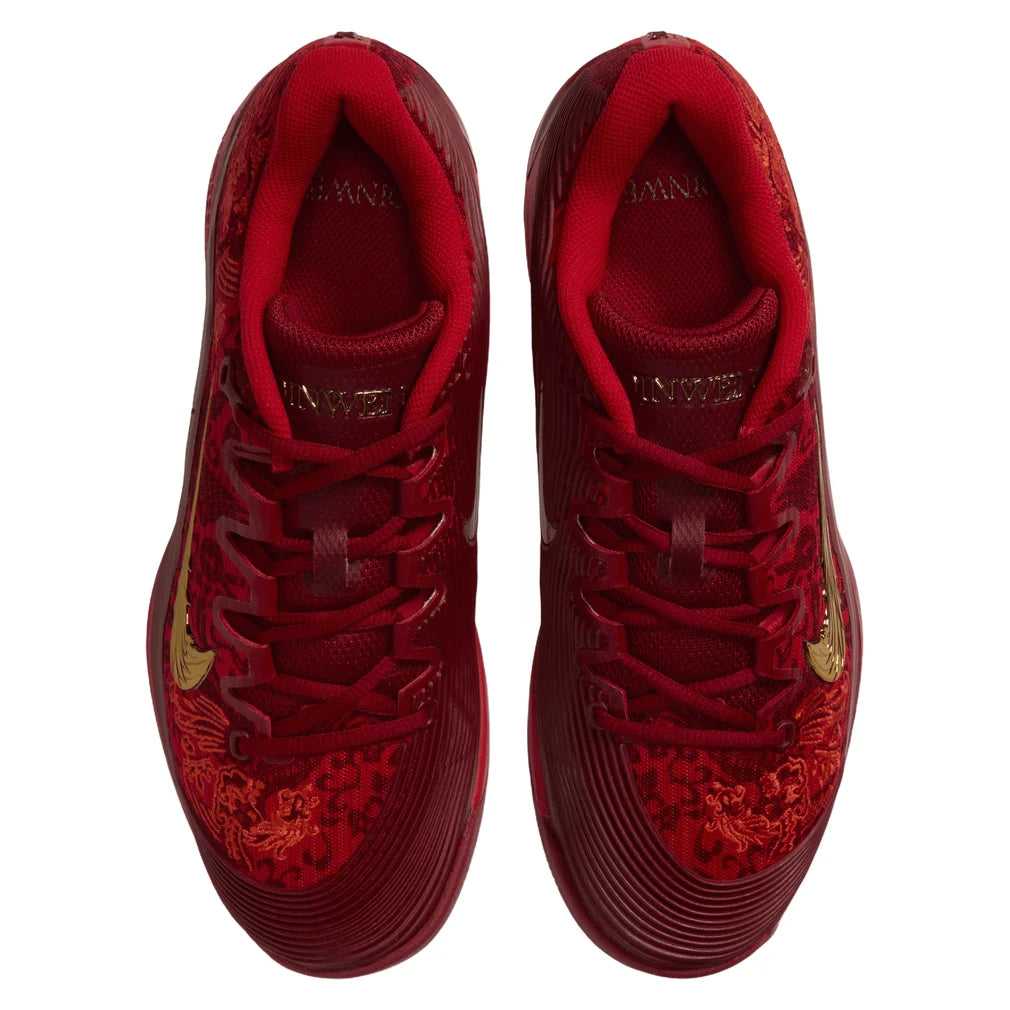 Women's Qinwen Zheng Zoom Vapor 12 Shoes University Red and Metallic Gold, Nike, Pickleball Express, IQ9093-600H26-5