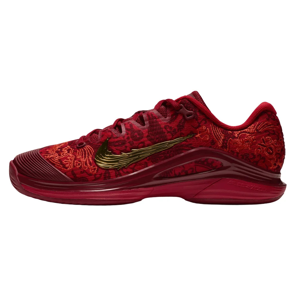 Women's Qinwen Zheng Zoom Vapor 12 Shoes University Red and Metallic Gold, Nike, Pickleball Express, IQ9093-600H26-6