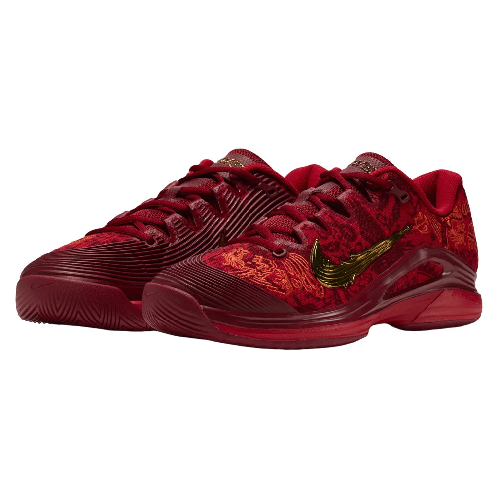 Women's Qinwen Zheng Zoom Vapor 12 Shoes University Red and Metallic Gold, Nike, University Red/Metallic Gold, Pickleball Express, IQ9093-600H26-UNIVERSITY-RED-METALLIC-GOLD-1