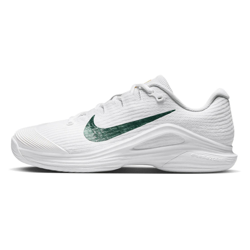 Women's London Vapor 12 Premium Court Shoes White and Gorge Green