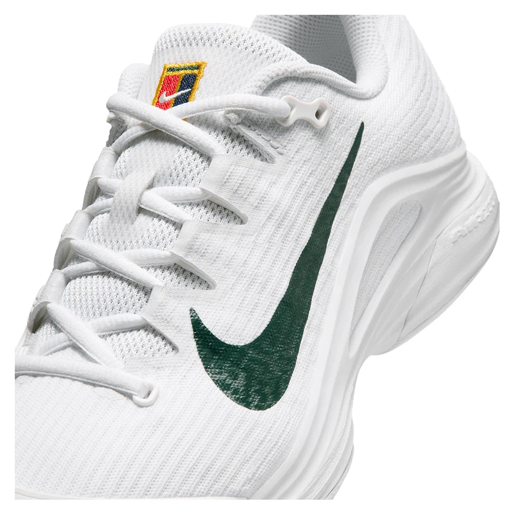 Women's London Vapor 12 Premium Court Shoes White and Gorge Green
