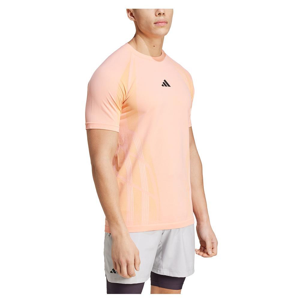 Mens Pro Seamless Top Semi Pink Spark and Pink Spark