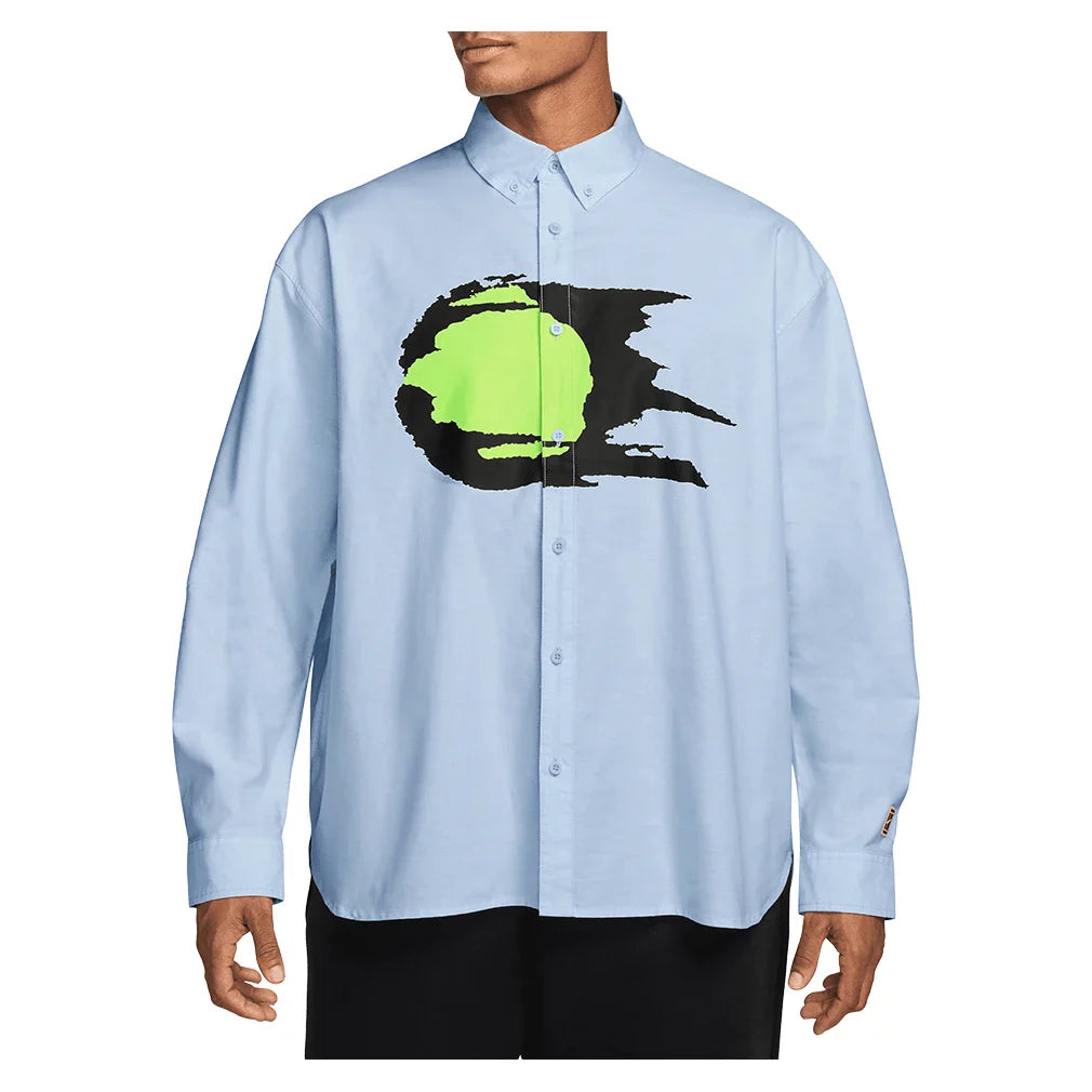 Men's Club Rules Long-Sleeve Sports Oxford Top