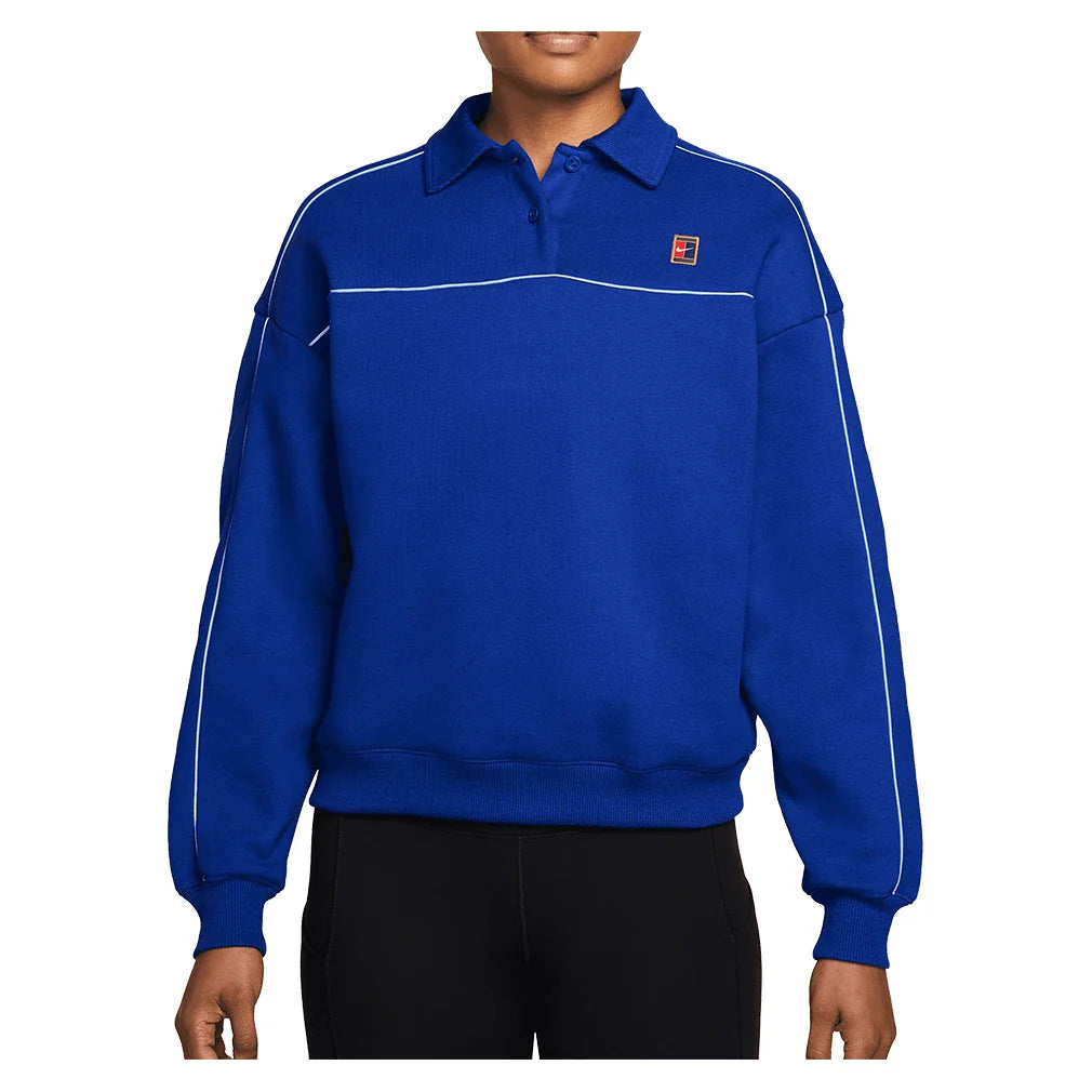Women's Court Collection Long Sleeve Fleece Top Old Royal