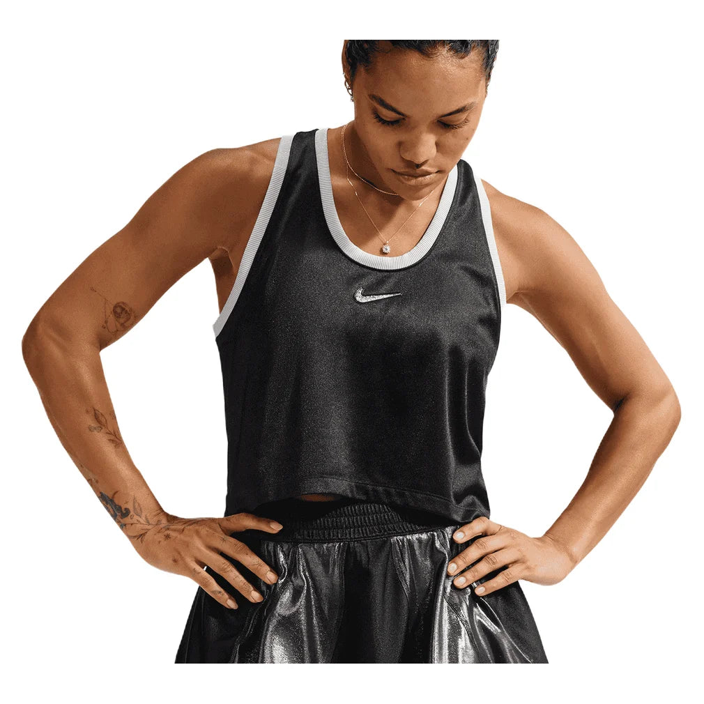 Women's Naomi Osaka New York Court Tank, Nike, 010 Black/Metallic Silver, Pickleball Express, IW8571-F26-010-BLACK-METALLIC-SILVER-2