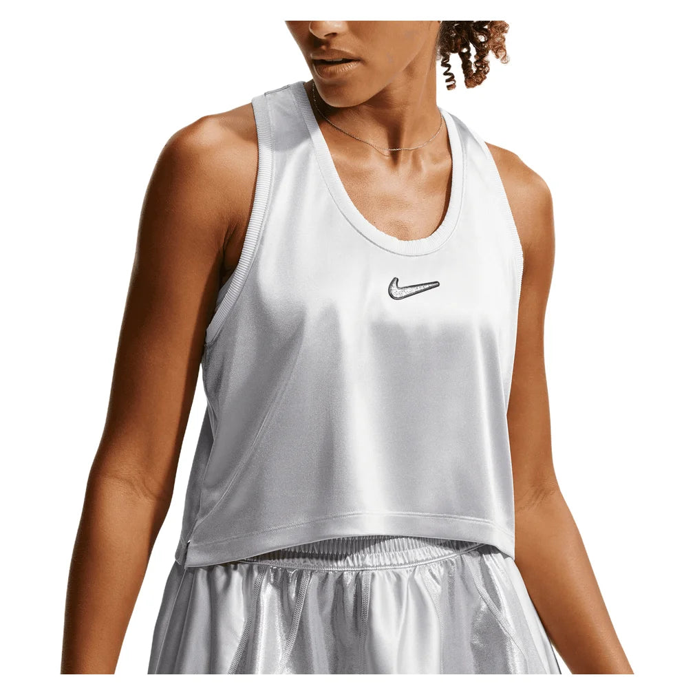 Women's Naomi Osaka New York Court Tank, Nike, 097 Grey Fog/Metallic Silver, Pickleball Express, IW8571-F26-097-GREY-FOG-METALLIC-SILVER-1