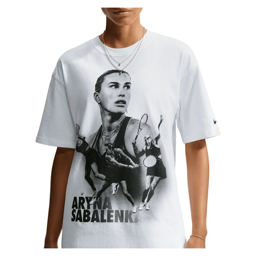 Women's Aryna Sabalenka Court Dri-FIT T-Shirt, Nike, 100 White, Pickleball Express, IX5734-H26-100-WHITE-1