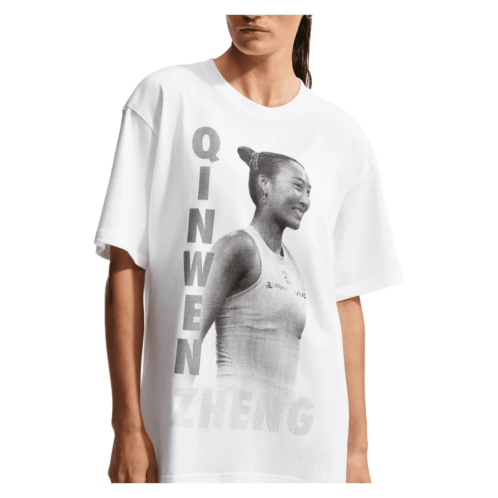 Women's Qinwen Zheng Court Dri-FIT T-Shirt, Nike, 100 White, Pickleball Express, IX5735-H26-100-WHITE-1