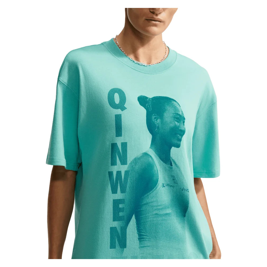 Women's Qinwen Zheng Court Dri-FIT T-Shirt, Nike, 356 Mint, Pickleball Express, IX5735-H26-356-MINT-1
