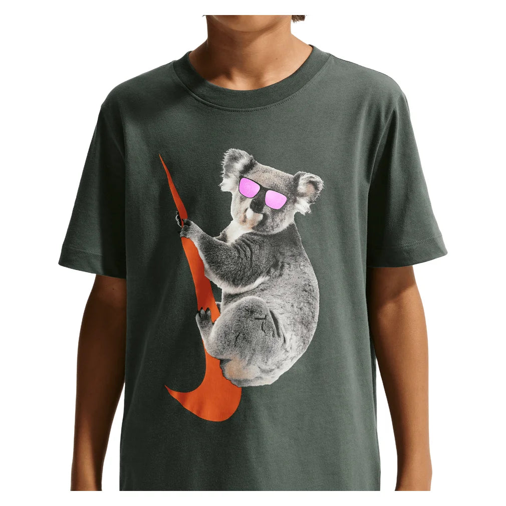 Juniors' Sportswear T-Shirt, Nike, 303 Camo Green, Pickleball Express, IX5741-H26-303-CAMO-GREEN-1