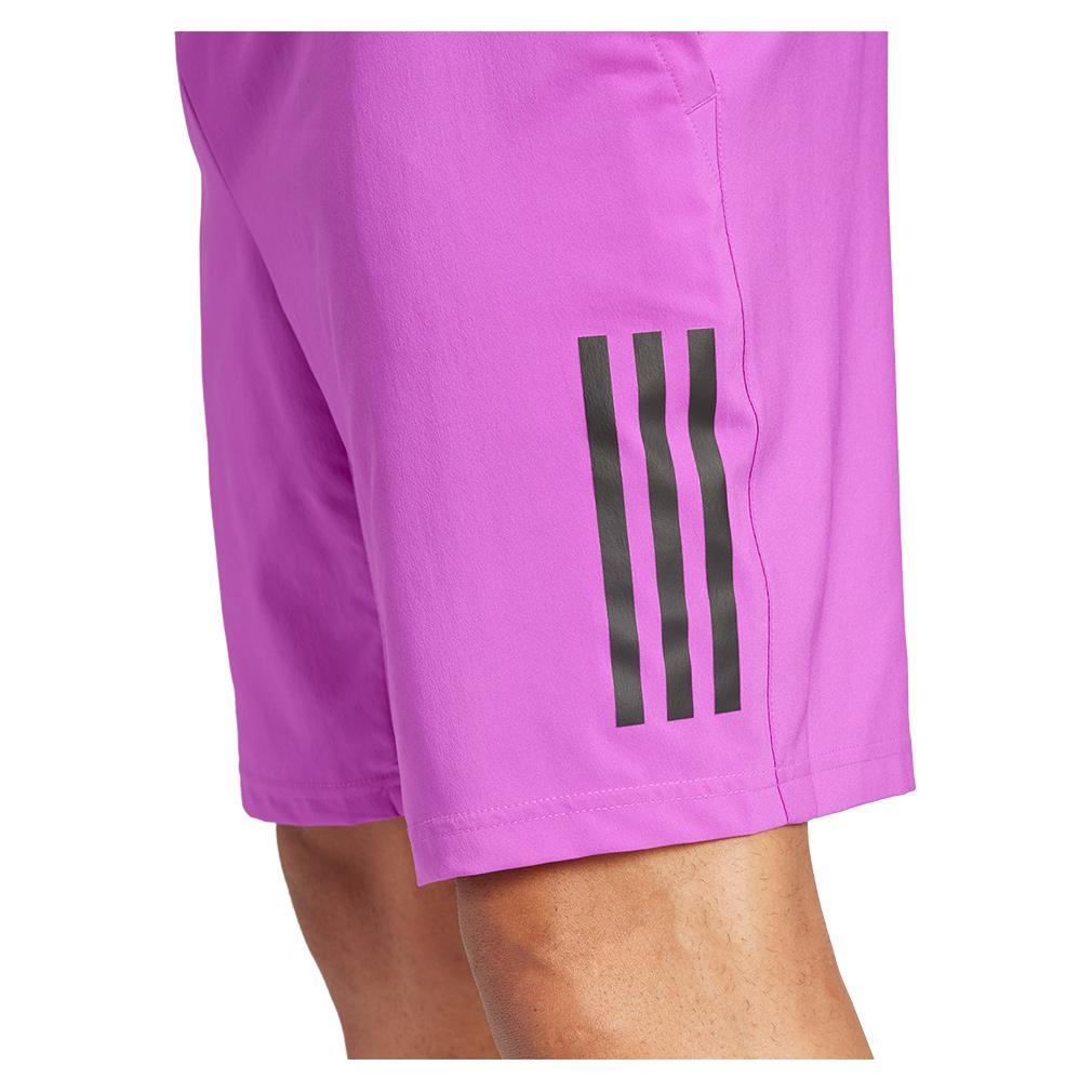 Mens 9 Inch Club 3 Stripe Short Purple Burst