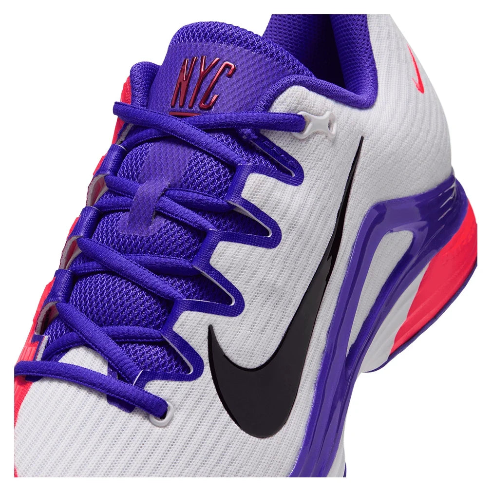 Men's Carlos Alcaraz New York Zoom Vapor 12 Premium Shoes White and Burgundy Ash