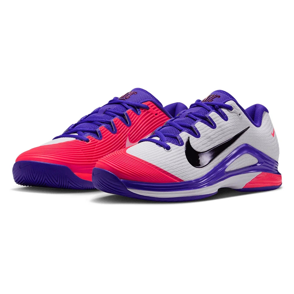 Men's Carlos Alcaraz New York Zoom Vapor 12 Premium Shoes White and Burgundy Ash