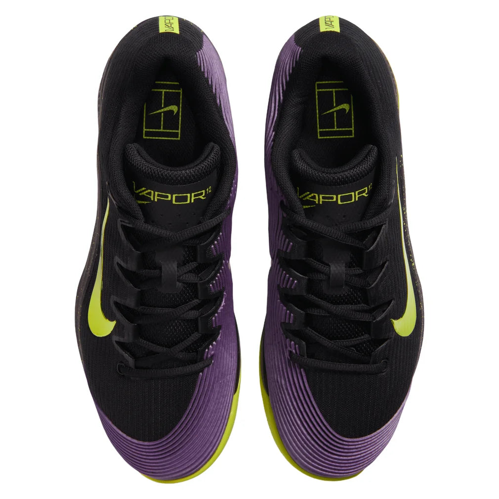 Men's Zoom Vapor 12 Shoes Black and Lemon Venom, Nike, Pickleball Express, JA6918-001H26-1
