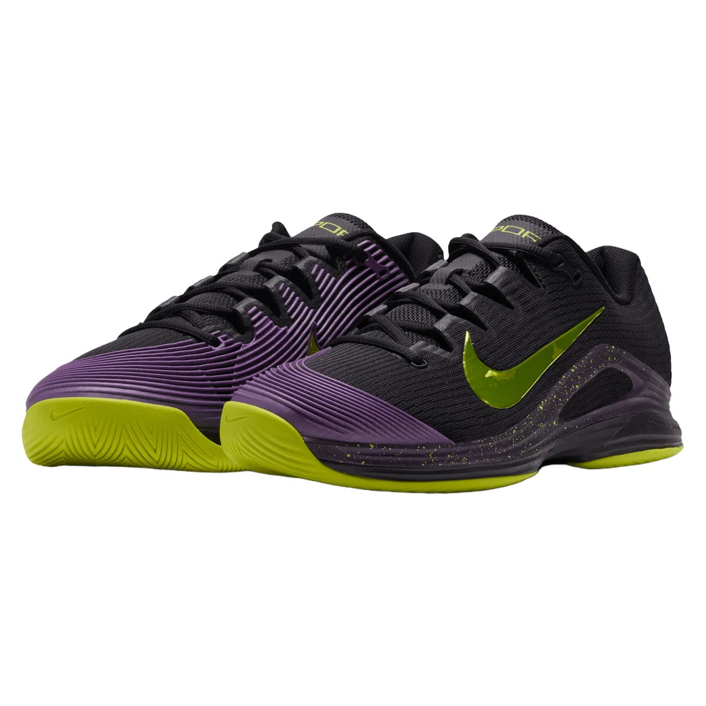 Men's Zoom Vapor 12 Shoes Black and Lemon Venom, Nike, Pickleball Express, JA6918-001H26-11