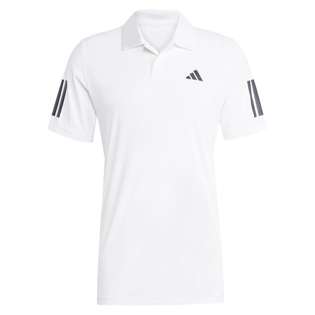 Men's Club 3 Stripe Polo White