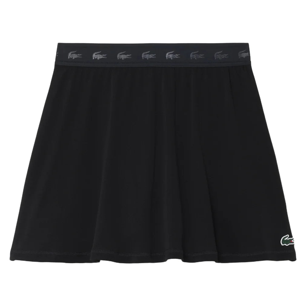 Women's Essentials Training Skort Black, Lacoste, Black, Pickleball Express, JF0218-C31BF26-BLACK-1