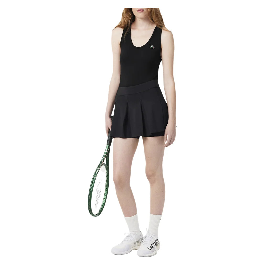 Women's Players Skirt Black, Lacoste, Pickleball Express, JF6780-031F26-2
