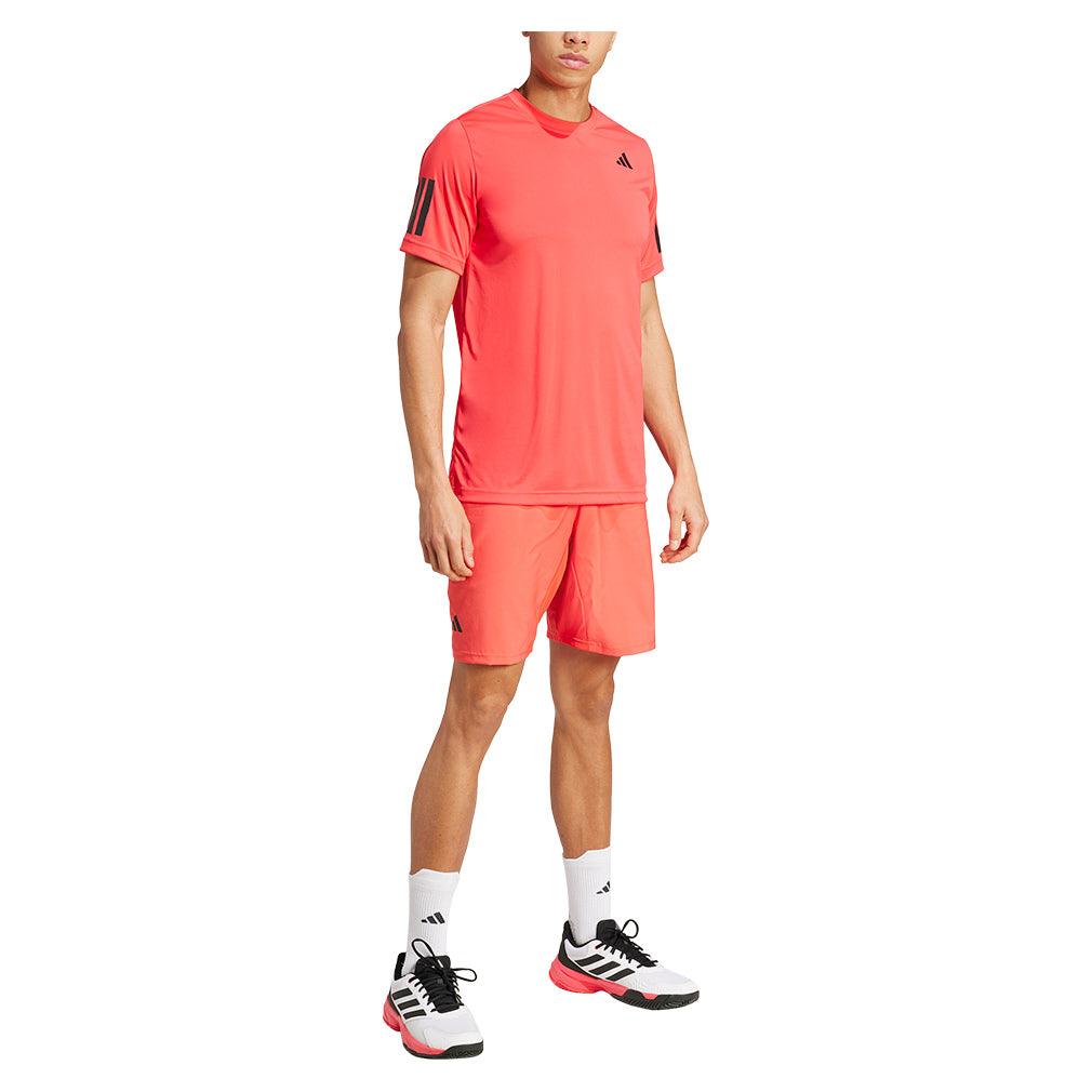 Men's Club 3 Stripe 7 inch Shorts Semi Lucid Red