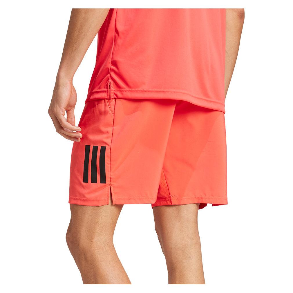 Men's Club 3 Stripe 7 inch Shorts Semi Lucid Red