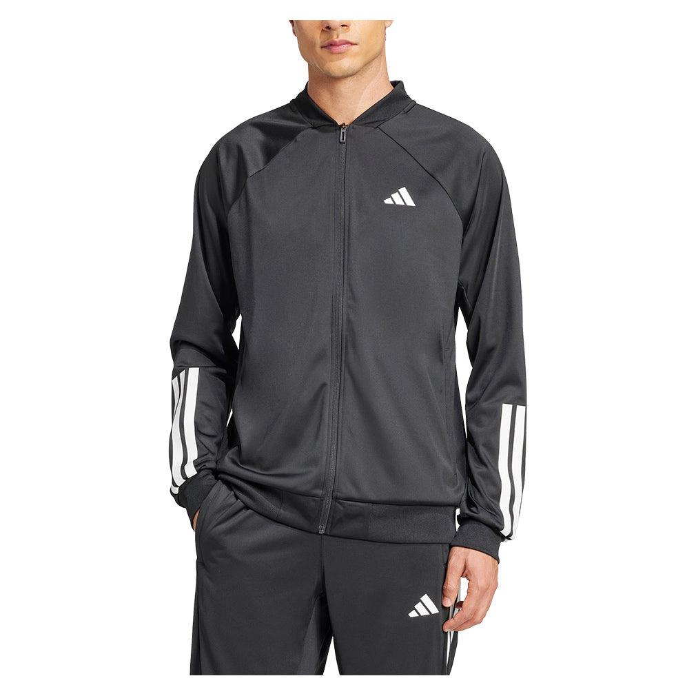 Men's 3 Stripe Knit Jacket Black