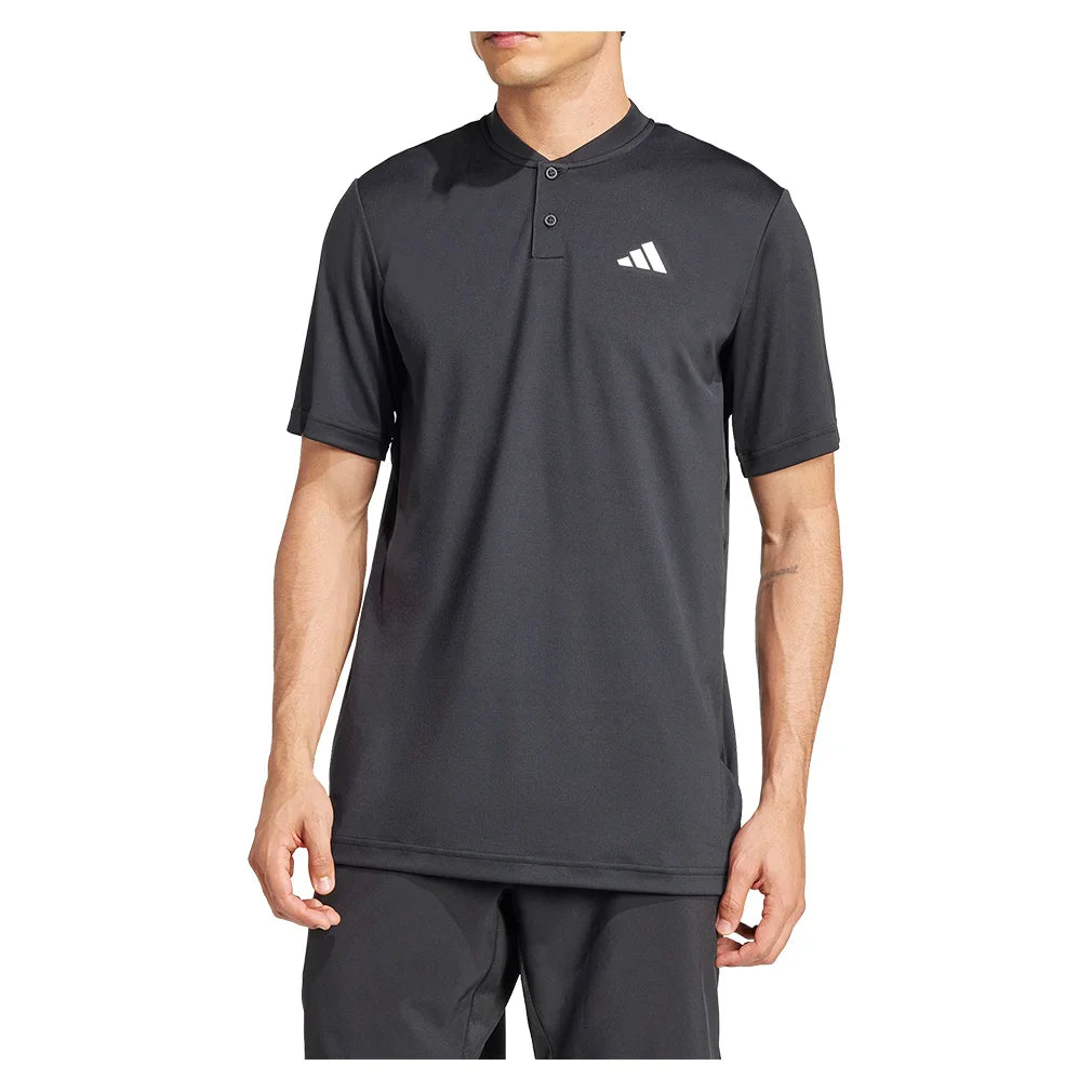 Men's Club Henley Polo Black