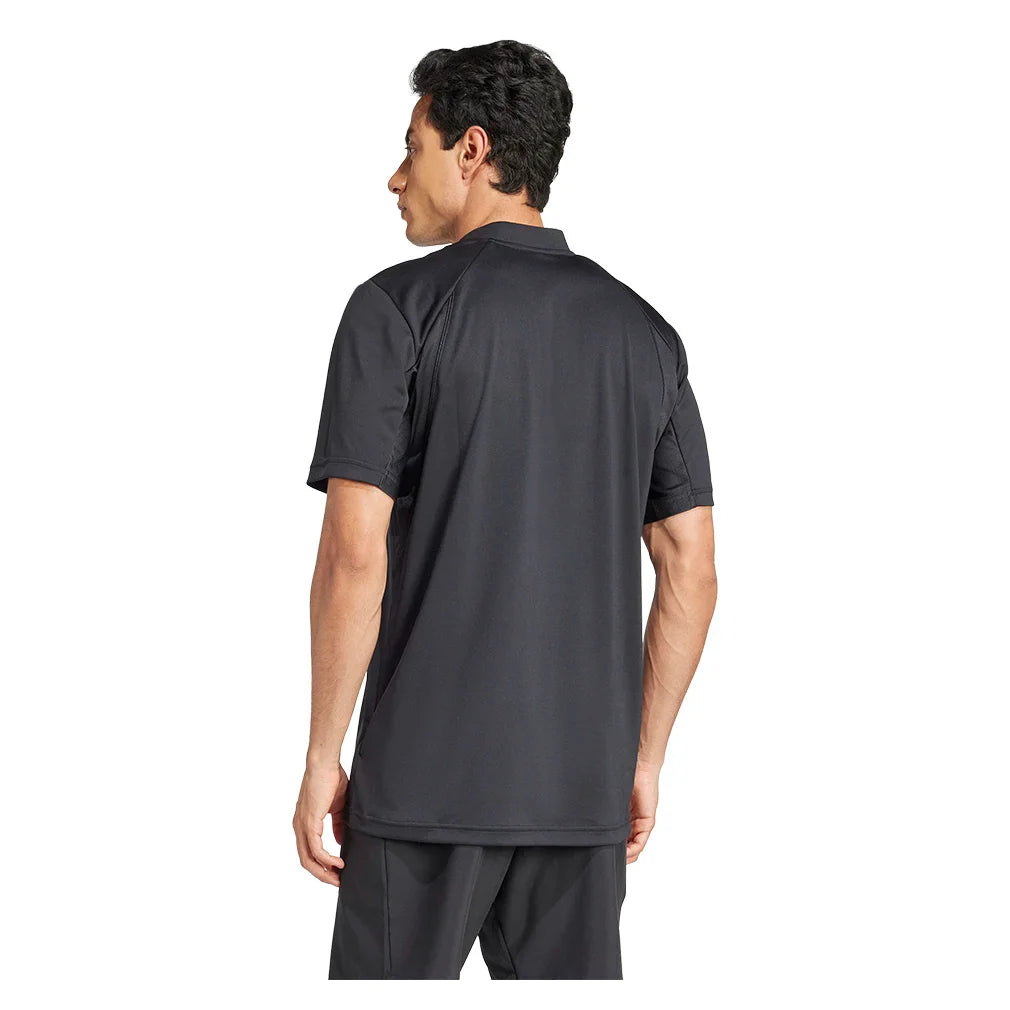 Men's Club Henley Polo Black