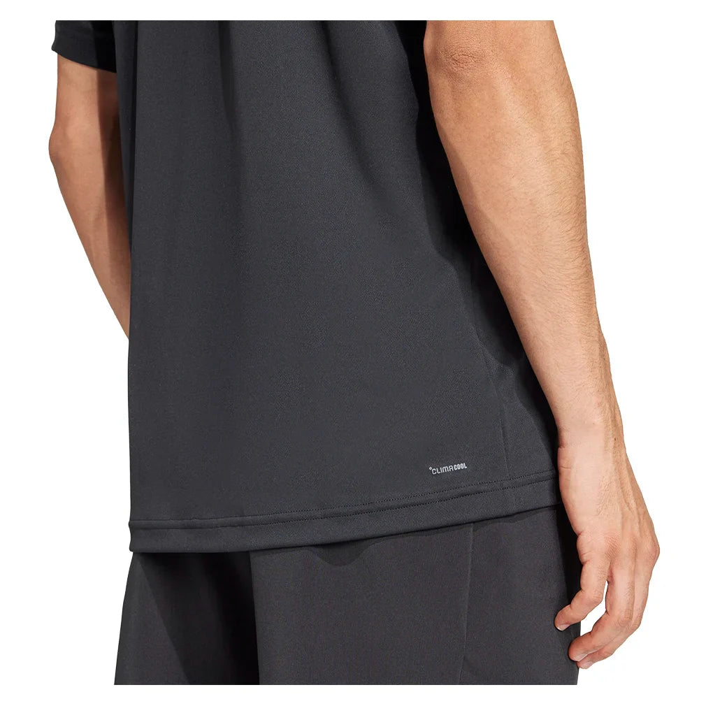 Men's Club Henley Polo Black