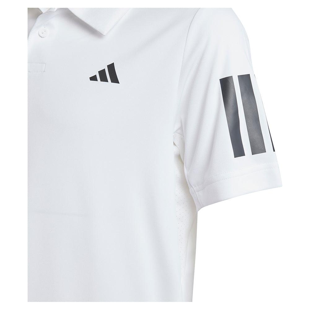 Boys' Club 3 Stripe Polo White