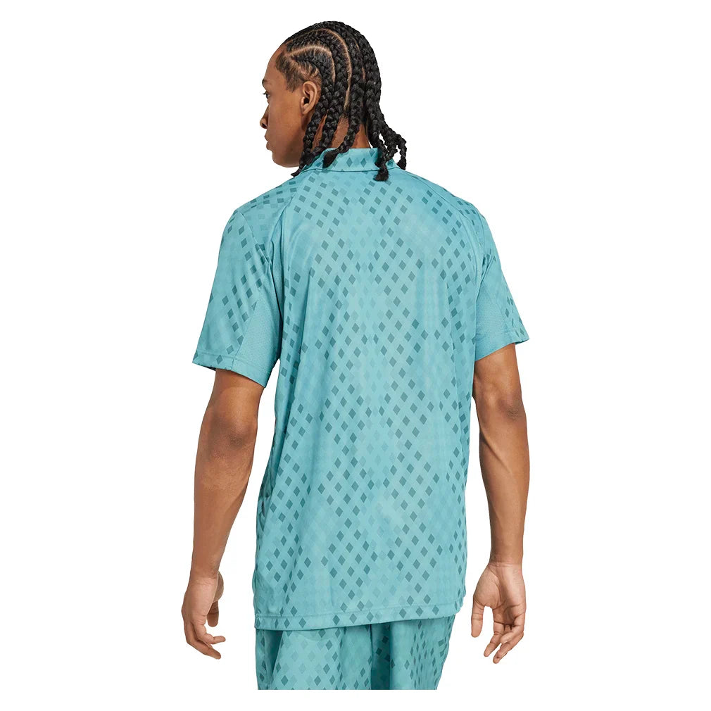 Men's Club Graphic Polo Powder and Preloved Teal