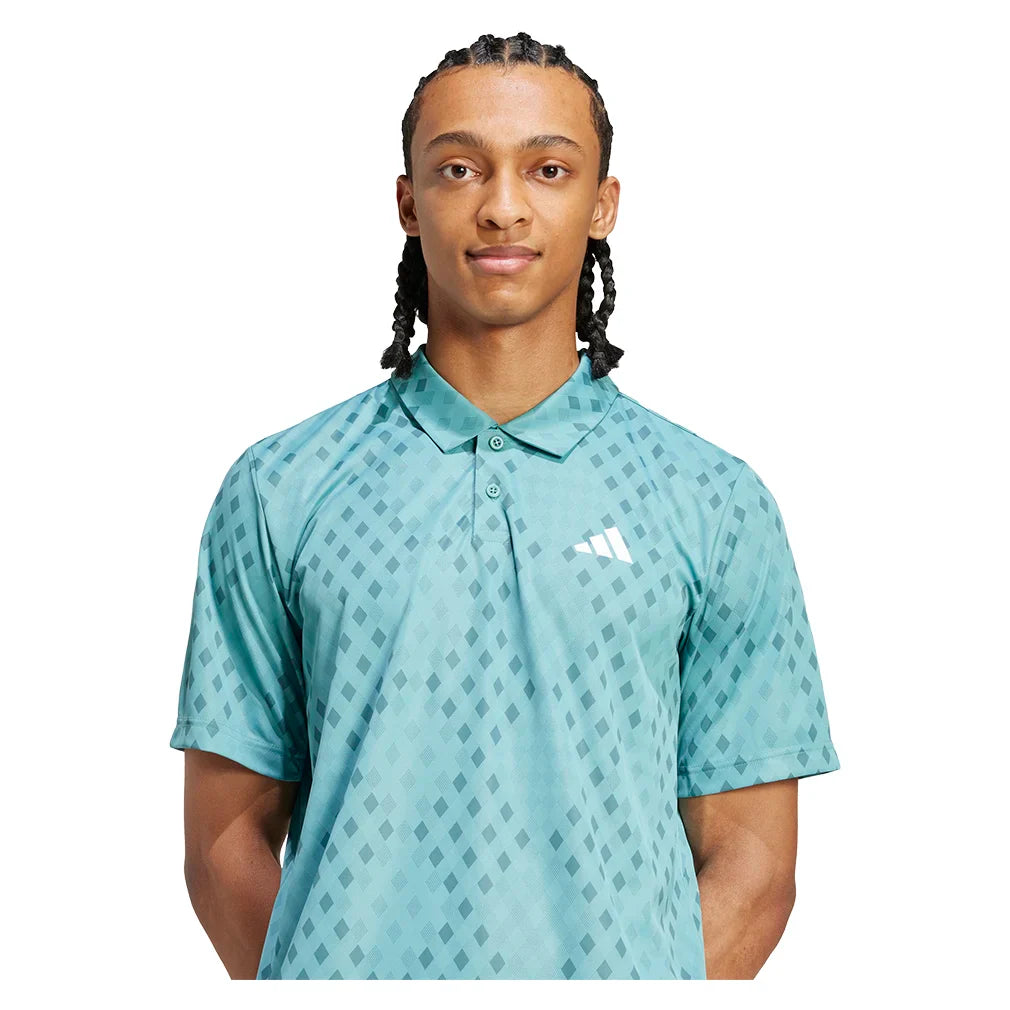 Men's Club Graphic Polo Powder and Preloved Teal