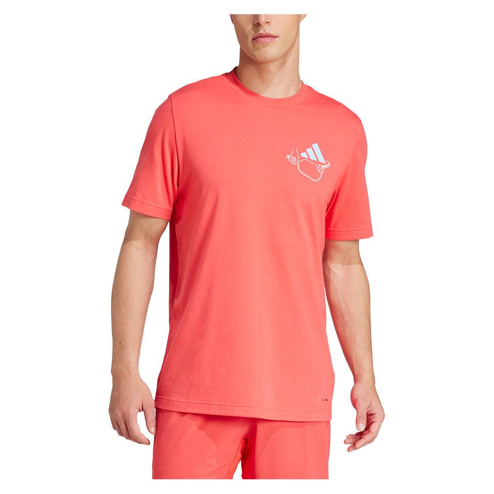 Men's Graphic Pickleball Top Semi Lucid Red