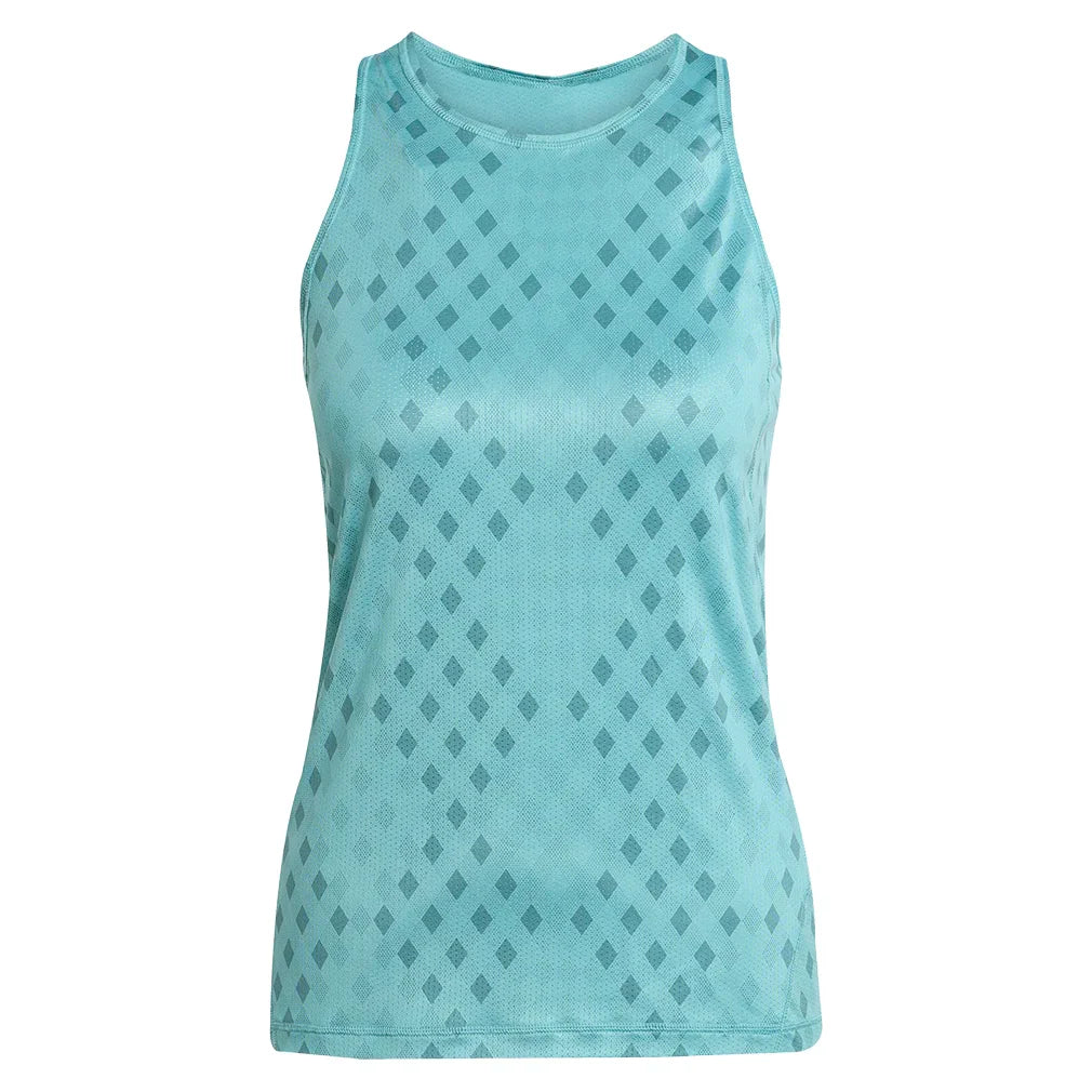 Women's Club Graphic Tank Powder Teal and Preloved Teal
