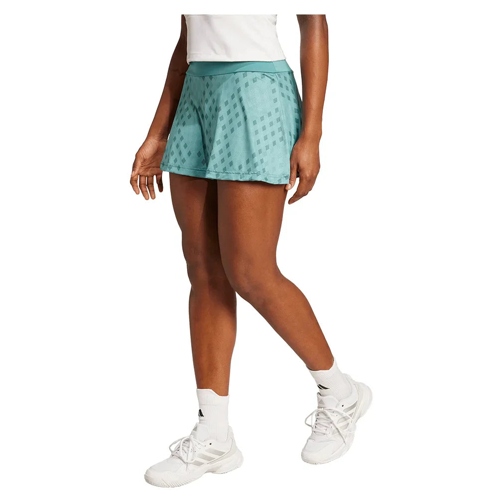 Women's Club Graphic Skort Powder Teal and Preloved Teal