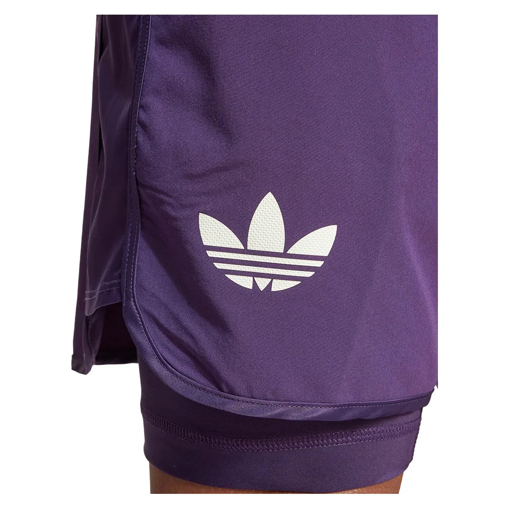 Men`s 7 Inch Tennis Shorts and Tight Set Aurora Plum