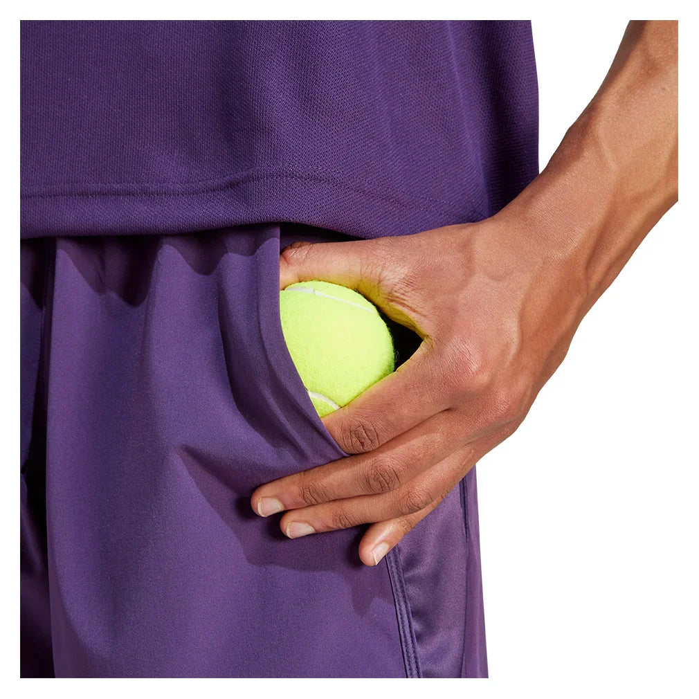 Men`s 7 Inch Tennis Shorts and Tight Set Aurora Plum