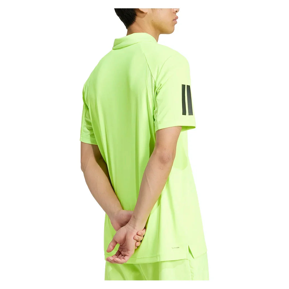 Men's Club 3 Stripe Polo Lucid Lemon
