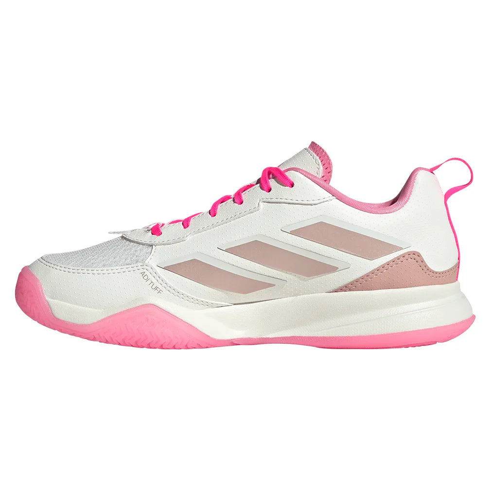 Women's AvaFlash Court Shoes Core White and Lucid Pink