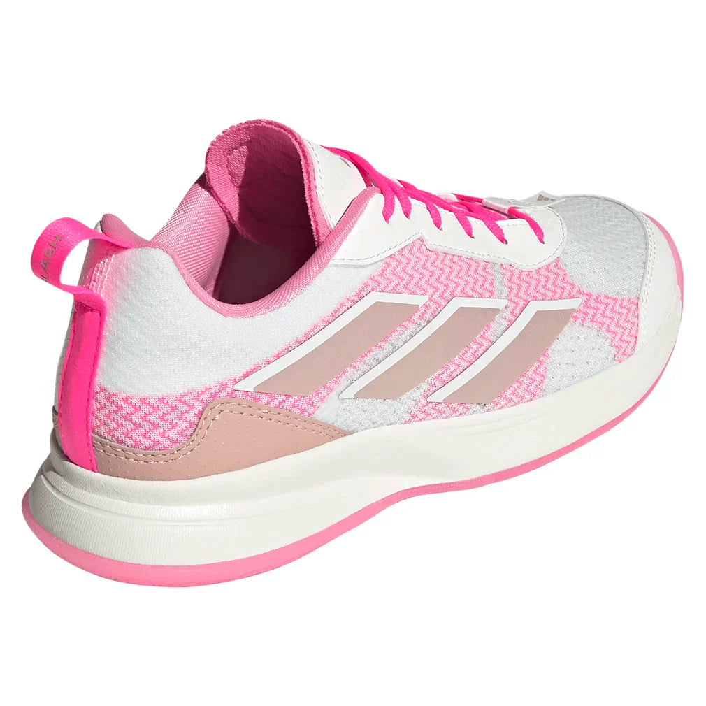 Women's AvaFlash Court Shoes Core White and Lucid Pink