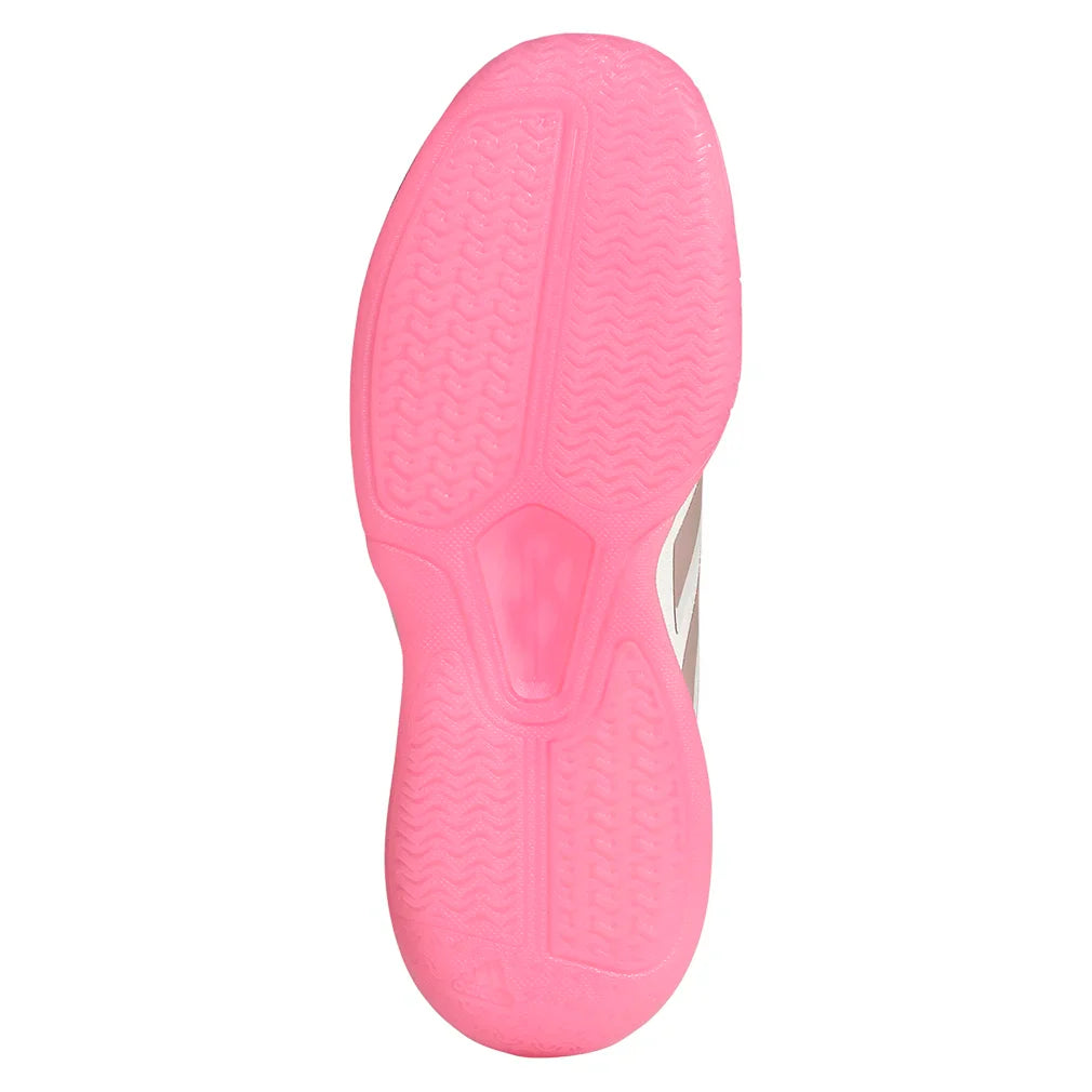 Women's AvaFlash Court Shoes Core White and Lucid Pink