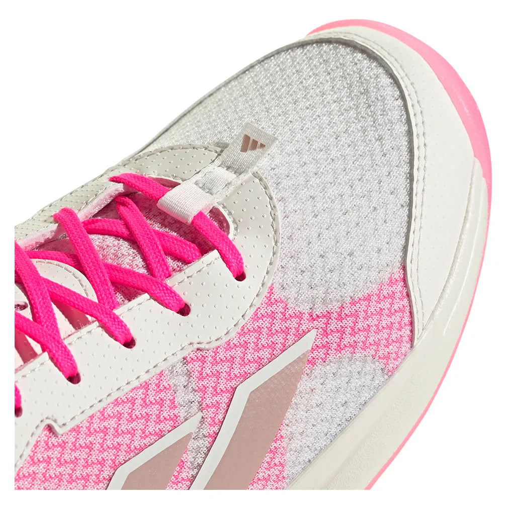 Women's AvaFlash Court Shoes Core White and Lucid Pink