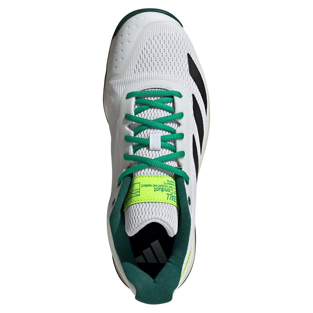 Men's Courtflash Pickleball Court Shoes Core Black and Collegiate Green