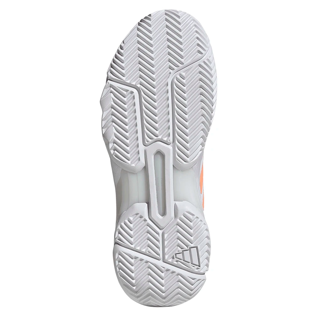 Women's CourtJam Control 3 Shoes Core White and Beam Orange