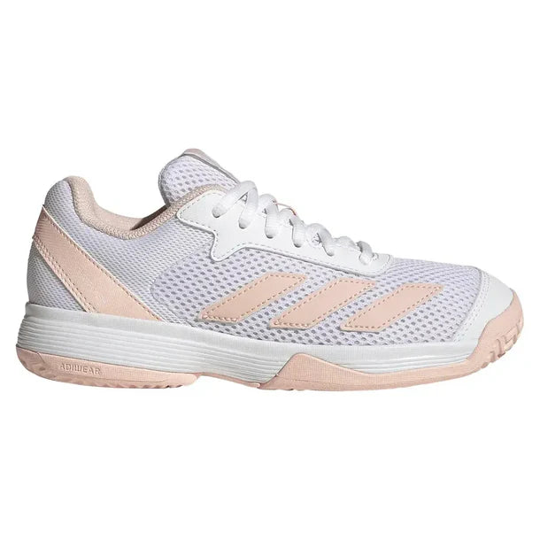 Juniors' Courtflash Court Shoes Core White and Wonder Quartz