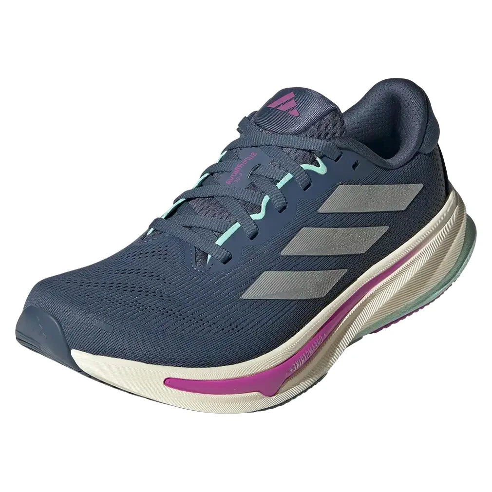 Women's Supernova Rise 2 Running Court Shoes Preloved Ink and Matte Silver, Adidas, Preloved Ink/Matte Silver, Pickleball Express, JR7688-S25-PRELOVED-INK-MATTE-SILVER-1