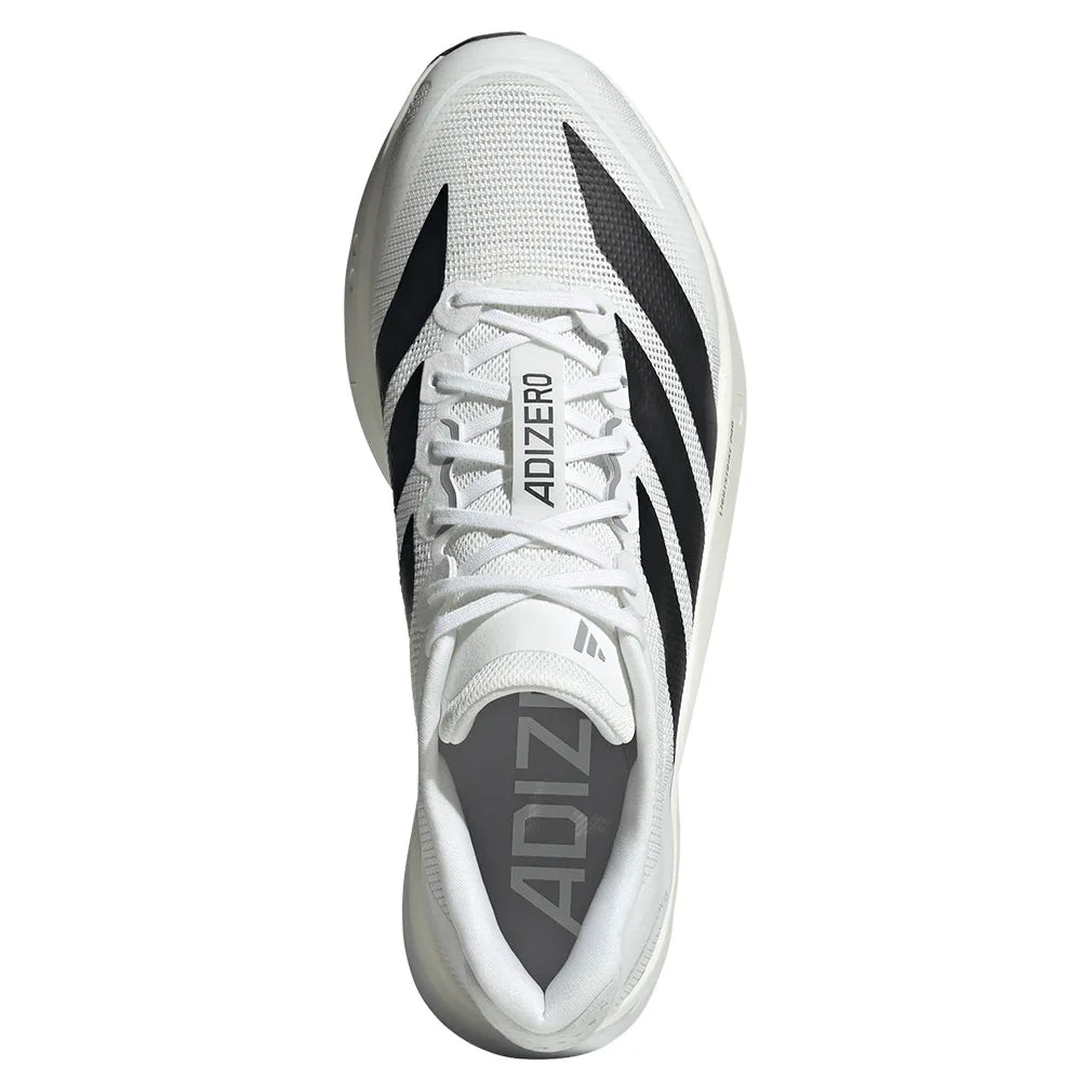 Men's Adizero Boston 13 Running Court Shoes Footwear White and Core Black